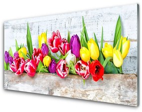 Akrilkép Tulipán virágok természet 140x70 cm