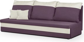 GUSTO Háromszemélyes kinyitható kanapé Lila/krém