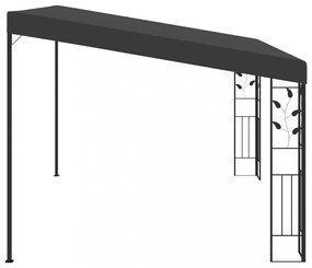 vidaXL antracitszürke falra szerelhető pavilon 4 x 3 x 2,5 m