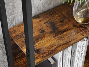 Könyvespolc TAYLOR 14 polc 166x158 cm, rusztikus barna