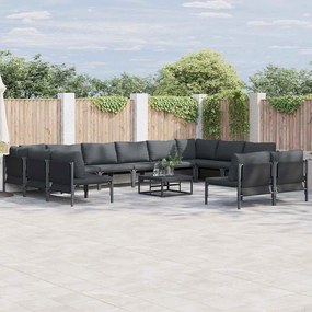 Kerti Kanapé Szett 13 pcs Antracit Acél