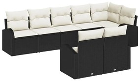 vidaXL Kerti Kanapé Szett 8 pcs polirattan