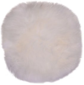 Báránybőr ülőpárna, elefántcsont, 35 cm