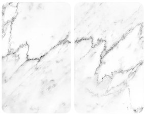 Edzett üveg tűzhely fedőlap szett 2 db-os 30x52 cm Marble – Wenko