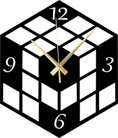 Falióra Fa Divatos Rubik kocka Érdekes Nagy Óra 45 cm