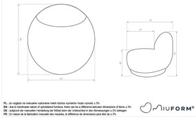 Piros fotel Ovo – Miuform