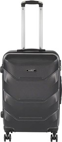 TraveLux Max közepes bőrönd keményfedeles 68x45x25 cm fekete