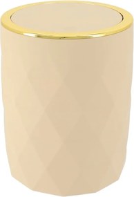 Fürdőszobai szemeteskosár 6L Glamour Dekoratív Arany