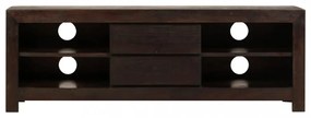 sötétbarna tömör akácfa TV-szekrény 120 x 30 x 40 cm