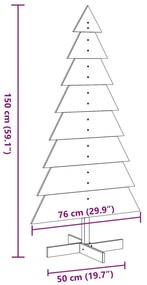 vidaXL tömör fenyő karácsonyfa dekorációnak 150 cm