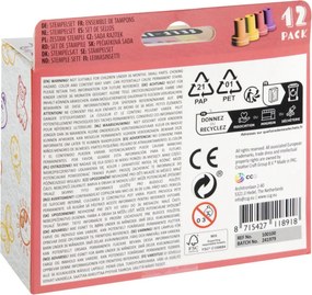 Állatos Pink nyomda szett 12 db-os