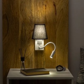 Brilagi - LED Fali lámpa NUBILA 1xE27/25W/230V + LED/3W fehér/fekete