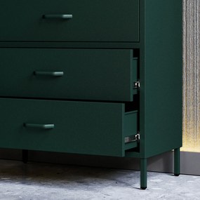 Komód CARLA, 800 x 1015 x 400 mm, Modern:  palack zöld