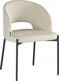 Bézs velúr kárpitozott szék nappaliba, étkezőbe és konyhába Siena