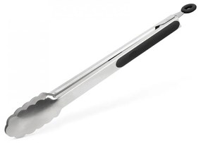 Grill csipesz - 34 cm - rozsdamentes acél / fekete