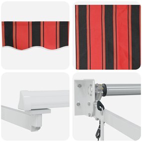 Automatikus Behúzható Napellenző Narancs és Barna 300x250 cm