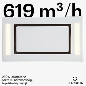 Klarstein Remy, páraelszívó, 90 cm, 620 m³/h, 230 W, 3 fokozat, távirányító
