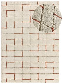 Téglavörös-krémszínű szőnyeg 60x120 cm Brenda – Universal