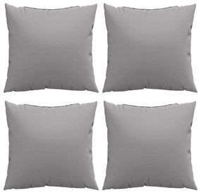 4 db szürke szövet kanapépárna 60 x 60 cm