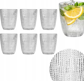 Pohár Szett 6 db-os nagy 300 ml-es pohár szett víz ital gyümölcslé üveg