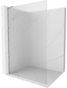 Mexen Kioto L, Walk-In zuhany paraván 110 x 200 cm, 8 mm-es üveg bordás mintával, króm profil, 800-110-103-01-09