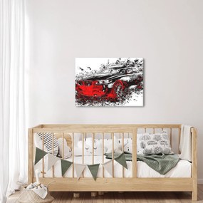 Kép - Festett autó akció közben (70x50 cm)