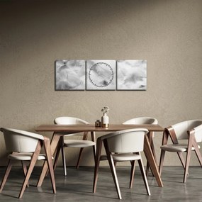 Kép - Színű tollfelhők (órával) (90x30 cm)
