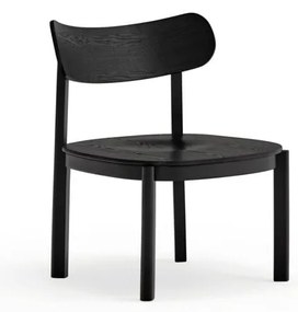 Fekete fotel kőrisfa dekorral Nara - Teulat