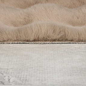 Barna szintetikus szőrme szőnyeg 160x230 cm Waffle Faux Fur – Flair Rugs