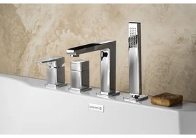 Sapho - TURSI 4-lyukú kádcsaptelep, fényes króm