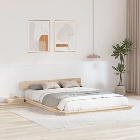 Földi ágykeret éjjeli szekrényekkel 160x200cm Tömör fa