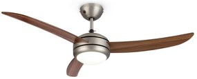 Klarstein El Paso, mennyezeti ventilátor, 52", menet e27, 3 lapát, sötét tölgyfa kialakítás