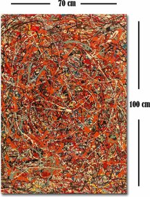 70100FAMOUSART-056 Jackson Pollock velúr vászonkép, 70 x 100 cm