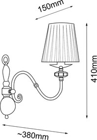 Antigo Lilosa 8395 Fali lámpa 1x40W/E14 IP20