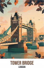 Poszter 40x55 cm Tower Bridge, London