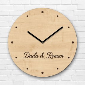 DUBLEZ | Személyre szabott fa óra nevekkel
