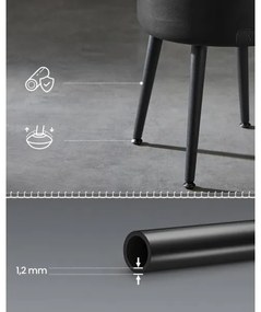 CORE bőr puff fekete