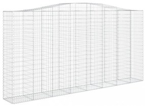 2 db íves horganyzott vas gabion kosár 400x50x200/220 cm