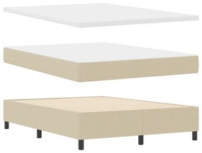 Box Spring Ágy Matraccal Világos Zöld Szürke 140x200 cm Kordbársony Anyag