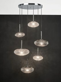 Dar Lighting BIBIANA BIB6450 Függőlámpa 6x40W/G9
