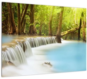 uay Mae Kamin vízesés képe erdőben (70x50 cm)