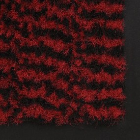 2 db piros négyszögletes bolyhos szennyfogó szőnyeg 80 x 120 cm