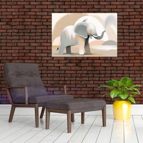 Kép - Elefánt pasztell színekben (90x60 cm)