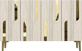 Nota 120 - White, Travertine, Gold