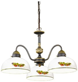 Kolarz 731.83.121 - Csillár láncon NONNA 3xE27/75W/230V szőlők/eprek