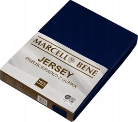 Jersey gumis lepedő 120x200 cm Pamut 100% Matrac 30cm Sötétkék