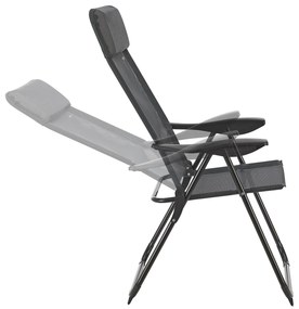 Torri kempingszék (2 db) állítható háttámlával - antracit