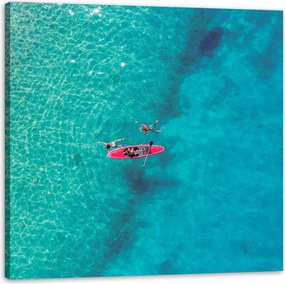 Vászonkép Kajak Emberek Nap Víz Nyaralás 90X90 cm