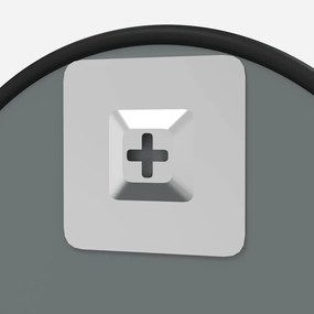 fekete falitükör Ø 20 cm Kerek