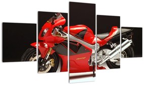 Egy piros motorkerékpár képe (125x70cm)